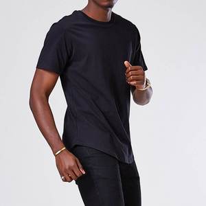 T-shirts pour hommes du fabricant, col rond, 100 % coton, ourlet incurvé - Product Image 4