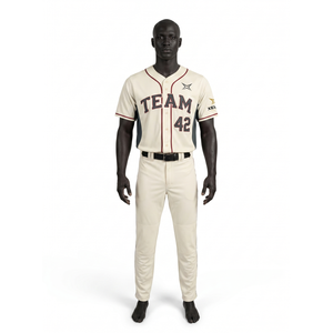 Ensemble uniforme de baseball personnalisable 100 % polyester double tricot sublimé avec twill, pour homme, entièrement boutonné, haute qualité, pour équipes adultes, OEM - Product Image 1