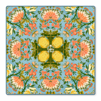 Tapis de table de mahjong et de poker américain doux, design original Lucky Tiles, motif floral moderne et luxueux, 33x33 pouces