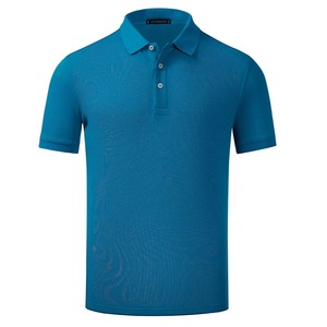 Polo para Hombre, Elegante y Casual, con Patrón Liso, Manga Corta, Antiarrugas, de Algodón Jersey, para Golf - Product Image 3