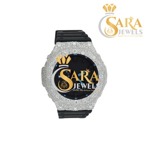 Reloj de diamante moissanita más vendido con correa de caucho y acabado brillante para hombres y mujeres disponible a precio de fábrica. - Product Image 4