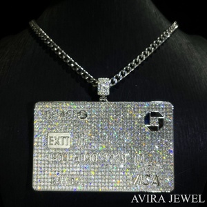 Collier avec pendentif en moissanite vintage en argent sterling 925 pour femme, avec or jaune 14 carats et or blanc - Product Image 5