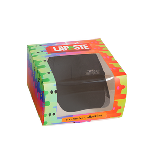 Großhandel benutzerdefiniertes Logo Geschenk Spielzeug Hut Verpackung Papierbox Baseball-Mütze-Schachtel mit klarem Fenster - Product Image 1
