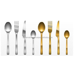 Ensemble de cuillères à fourchette en laiton, 4 pièces, avec emballage de styliste, meilleure qualité et utilisation à la main, offre spéciale - Product Image 3