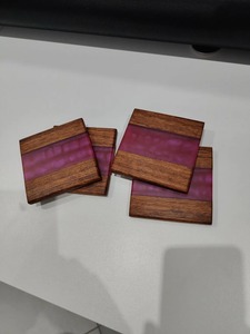 Posavasos de Madera y Resina Hechos a Mano, Diseño Clásico, Ligeros y Aislantes, con Opciones Personalizadas para el Hogar y la Cocina - Product Image 2