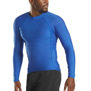 <b>Mens</b> Raglan Rash Guard Shirt Long Sleeve Quick Dry Stretch UV Protection <b>Swim</b> Surf Training Sports <b>Top</b> Breathable Fitness - Product Image 2