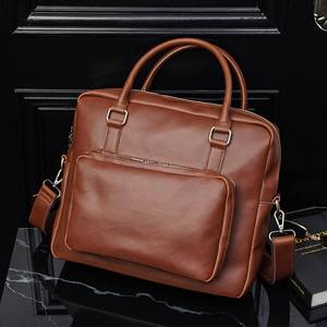 Custom Leather Laptop Bag Satchel Laptop <b>Handbag</b> Shoulder Bag for Unisex Custom Logo Design Custom <b>Colour</b> - Product Image 4