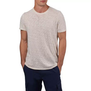 Camisetas de alta calidad con logo personalizado, manga corta, cuello redondo, transpirables, a la moda, elegantes, casuales, ajustadas al cuerpo, para hombre. - Product Image 3