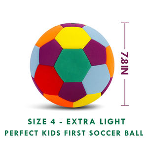 Ballon de football d'intérieur souple pour enfants et jeunes, haute adhérence, rebond réel, jeu silencieux, taille 4, rembourré en mousse, respirant, léger, durable, personnalisable - Product Image 3