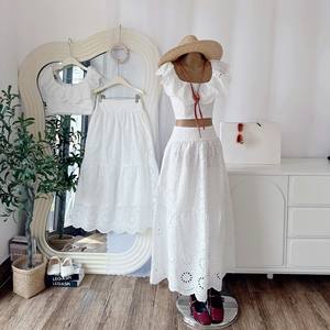 Romantic Boho Embroidered Two Piece Set for Women Beach, <b>Travel</b> & Summer Look - Product Image 1