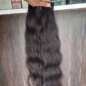 Extensions de cheveux vierges Remy ondulés authentiques de haute qualité, de luxe, cheveux crus indiens d'origine pure, du sud de l'Inde - Product Image 1