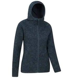 Sudadera con Capucha y Cierre de Cremallera, Color Sólido, Estilo Holgado, Informal, para Otoño, Azul Oscuro, Tejida, Transpirable, Unisex - Product Image 1