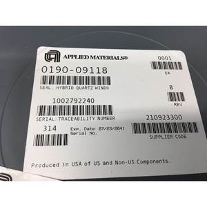 AMAT 0190-09118 <b>Seal</b>, Hybrid Quartz Window, 127566 - Trusted Global Legacy Semiconductor Equipment and Parts at - Product Image 3