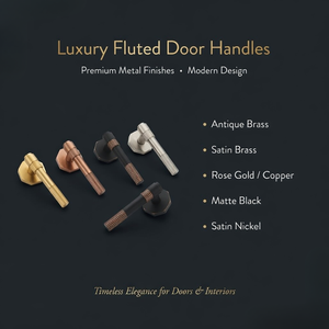 Real Marble Mortise Door <b>Handle</b> Set | Premium Stainless Steel Antique Graphite Black PVD Finish for Main Door Bedroom Office - Product Image 2