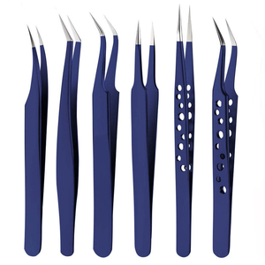 Kaamir Instruments Stainless Steel Anti-Magnetic <b>Smooth</b> Tip 10mm Rainbow Lash Tweezers Rust-Proof Professional Beauty <b>Tools</b> - Product Image 5