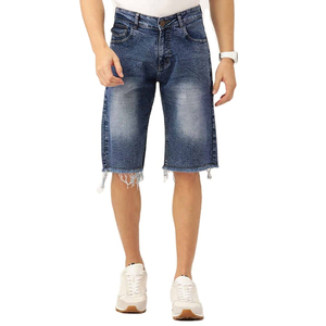 Nouveau style – Short en jean délavé uni pour homme, coupe classique, prix abordable, fabriqué au Pakistan - Product Image 1