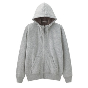 Sweat-shirt à capuche pour homme en coton 100% - Manches longues - Couleur unie - Décontracté - Cordon de serrage - Poche - Hiver - Product Image 4