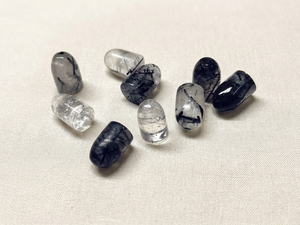 Commande en gros de cabochons lisses opalescents en rutile noir naturel de 7x12 mm, pierres en vrac, R K International Gems Gemstone - Product Image 3