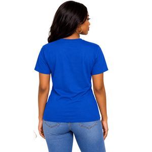 เสื้อยืด Sigma Gamma Rho Royal Blue Spring 2023 พิมพ์ลายตัวอักษรกรีกสีทอง แขนสั้น คอกลม เสื้อผ้าชมรมกรีก เสื้อลำลอง - Product Image 2