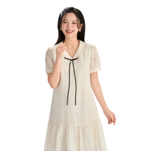 Robe de maternité d'été en lin écologique B2 MUM V1452, douce, respirante, absorbant la transpiration, non extensible - Product Image 1