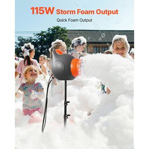Machine à mousse portable 115 W, canon à mousse puissant pour fêtes, générateur de bulles avec trépied pour jardin et piscine - Product Image 2