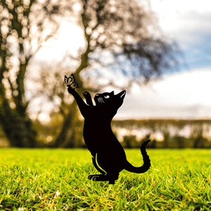 CIFbuy Scultura Minimalista Gatto in Ferro Nero per Esterni Giardino Patio Prato Decorazione TikTok per Servizio Ritiro Temu - Product Image 5