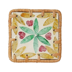 Hospitality Rattan <b>Table</b> Mat Mother of Pearl Inlay Vietnam Woven <b>Placemat</b> for Resort <b>Dining</b> - Product Image 2