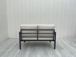 4P00048 Juego de sofá de jardín de aluminio de madera de acacia para exteriores moderno de 4 piezas para hoteles, salas de estar, villas para chatear con amigos - Product Image 5