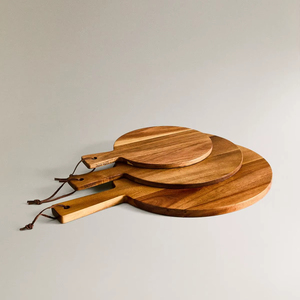 Tabla de madera para tapas, tabla para servir pan, bandeja decorativa para servir, plato de madera para comida, vajilla de madera de primera calidad, expositor de madera - Product Image 1