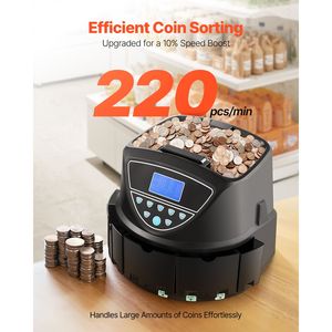 Macchina Conta e Classifica Monete USD a 5 Denominazioni, Contiene 2000 Monete, Display a Schermo - Product Image 2