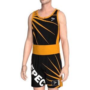 Conjunto de Chaleco y Pantalones Cortos Reversibles de Boxeo, Transpirables, de Nailon, para Kickboxing, Ejercicio, Deportes de Combate, Entrenamiento Profesional en Equipo - Product Image 2
