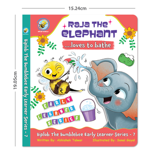 Serie para el Aprendizaje Temprano de Biplob: Libro 7 sobre Buenos Hábitos, Raja el Elefante Ama Bañarse, Libro de Audio con Rompecabezas - Product Image 6