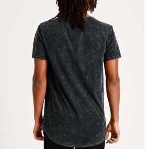 T-shirt pour homme en coton doux, style délavé vintage, coupe oversize, streetwear décontracté - Product Image 2