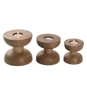Lot de 8 bougeoirs en bois de 8 pouces pour bougies piliers, centre de table pour Noël, personnalisables et coffrets cadeaux par MULTI CRAFT - Product Image 3