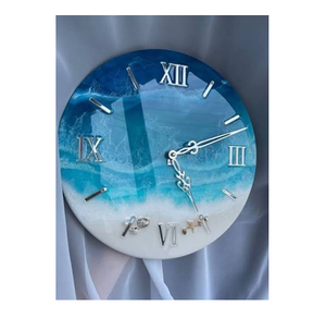 Abstract Round Resin <b>Digital</b> Wall <b>Clock</b> Quartz Oversized Contemporary Design Two-piece Antique Style 15mm Thick Plate for Office - Product Image 4