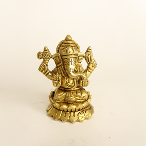 Premium Brass Ganesh Murti for Vastu Home <b>Decoration</b> Festival Gift and Pooja Use - Product Image 1
