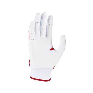 Custom Full Finger Leather Baseball Gloves Pitcher Right-Handed <b>White</b> Navy Stars Digital Print Non-Slip Hook Loop Closure Adults - Product Image 3