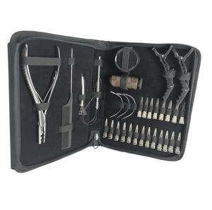 Kit de Herramientas Comerciales de Acero Inoxidable de Calidad Premium con Acabado Espejo y Recubrimiento de Polvo de Color para Extensiones de Cabello, Alicates y Herramientas para Micro Anillos - Product Image 6