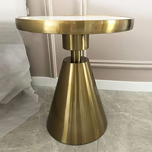 Barware Nordic <b>Side</b> <b>Table</b> Modern Furniture Marble Top <b>with</b> Round Shape Corner <b>Table</b> Cabinet for Living Room, <b>Drawing</b> Room - Product Image 4