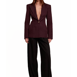 Conjunto de Blazer Oversize Personalizado OEM ODM para Mujer, Traje de Oficina, Chaqueta de Negocios, Venta al por Mayor, Marca Privada, Fabricación Directa de Fábrica - Product Image 2