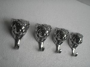 Aluminio Bull Dog Coat Hook Robe Animal Themed Figurita Metal Wall Hook Técnica de fundición - Product Image 6