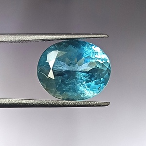 Piedra Preciosa Suelta de Aguamarina Azul Santa María Natural de 5.95 Quilates, Corte Ovalado Facetado, Translúcida, Gemas de Zafiro Internacionales - Product Image 2