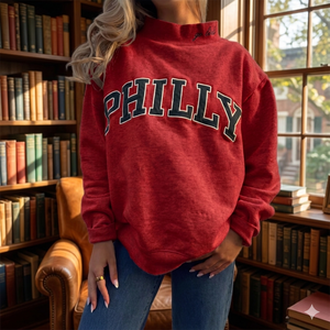 Sudadera Oversize de Moda para Mujer, Cuello Alto, con Estampado de Letras, Sudadera Informal de Otoño para Mujer - Product Image 1