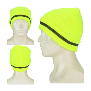 Gorro de Punto SPARKWELL INDUSTRY, Color Amarillo Neón, Estampado por Sublimación, Unisex, para Invierno, 56-58CM, Material Acrílico, Color Sólido - Product Image 1