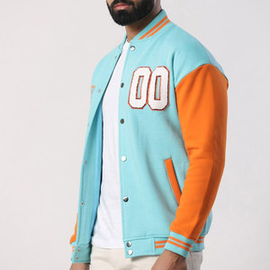 Veste de baseball pour homme, tissu premium, fermeture à boutons-pression, design à bordure côtelée, vêtements décontractés pour l'extérieur et le streetwear - Product Image 1