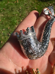 Colgante de pipa de tabaco, colgante Hip Hop, colgante de plata chapada en oro 925 con moissanita VVS para hombre, colgante Bling para rapero, colgante de moda - Product Image 5