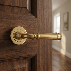 Poignée de porte classique en laiton finition dorée, quincaillerie de meubles, poignée de tiroir, décoration maison et bureau, design durable - Product Image 1
