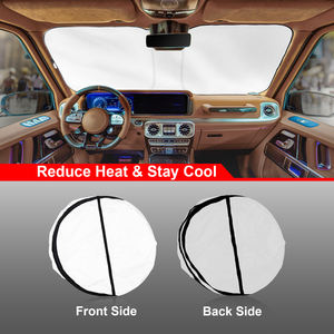 Pare-soleil carré Roadpower, protection réfléchissante de la chaleur pour pare-brise de voiture, réduit la chaleur et améliore le confort à l'intérieur de la voiture - Product Image 2