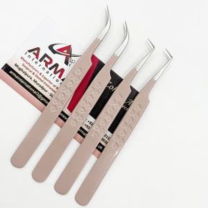 Pinzas para Extensión de Pestañas de Acero Inoxidable Ecológicas con Recubrimiento Rosa y Diseño de Corazón, Sostenibles, Duraderas, con Punta de Precisión - Product Image 5