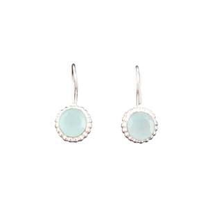 Blue <b>Turquoise</b> <b>Stud</b> <b>Earrings</b> 14K Gold Plated 925 Sterling Silver May Birthstone Jewelry for Women & Children's Elegant Gift - Product Image 3